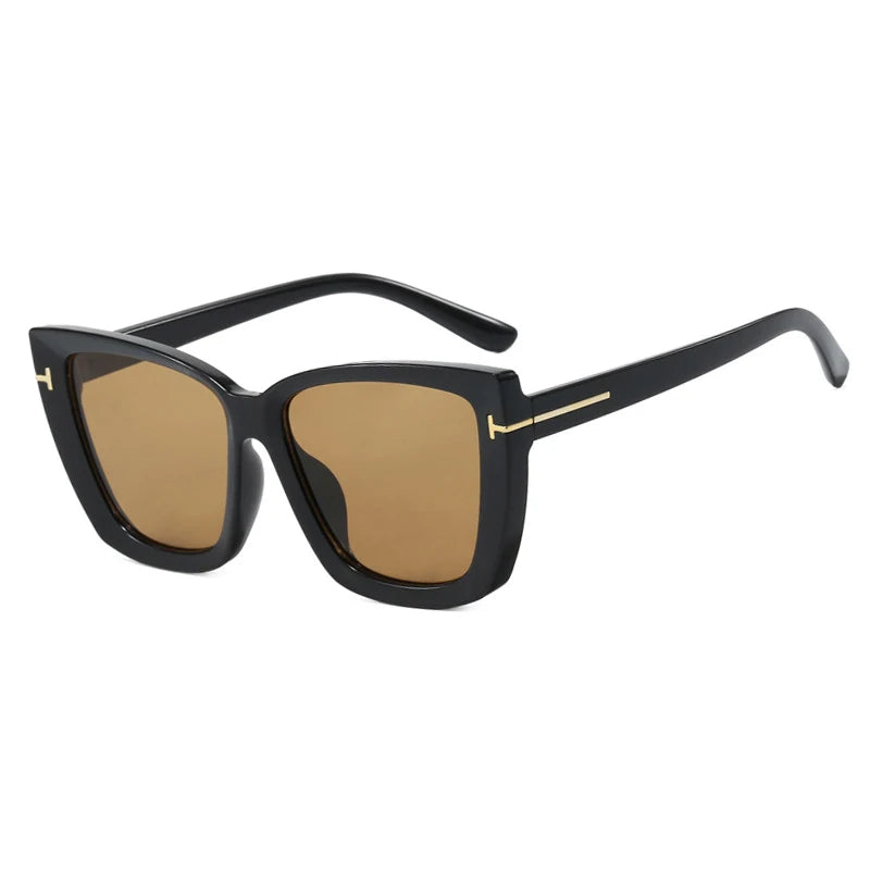 a-lunettes de soleil de Luxe pour femme, oeil De Chat, Carrées, rétro, moderne, UV400