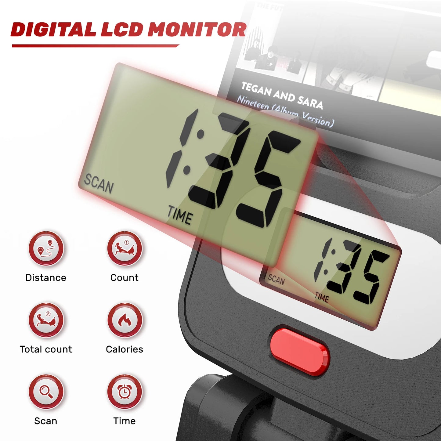 Rameur Magnétique Pliable avec Écran LCD, Charge Maximale de 120kg