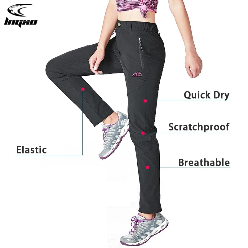 pantalon de randonnée imperméable pour femme, séchage rapide, pantalon d'extérieur, camping, escalade, trekking, montagne,