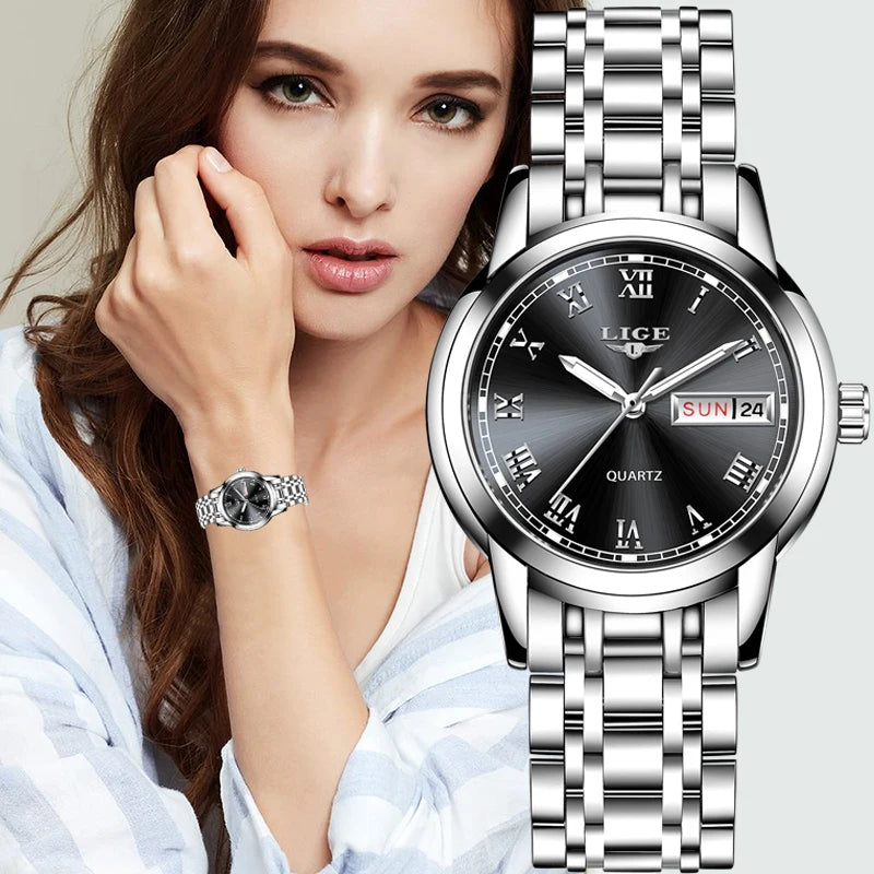 montre à quartz étanche pour femme