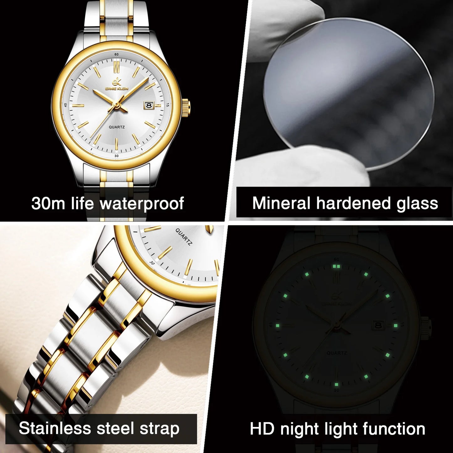 montre dorée de luxe pour femme