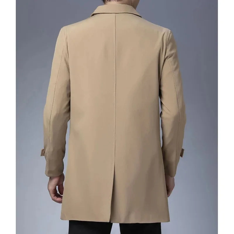 Veste longue d'affaires décontractée pour homme