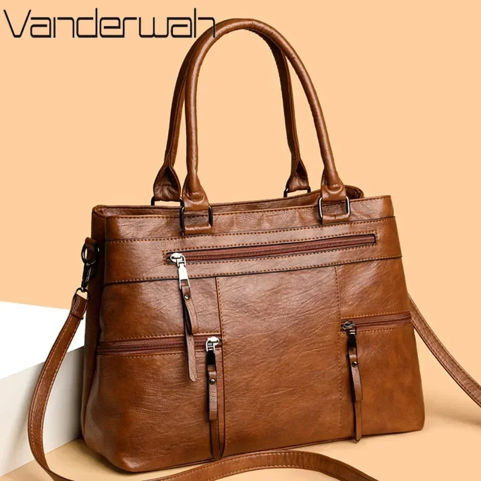 Sac à main élégant pour femme, sac à poignée supérieure en cuir de bonne qualité, sac à bandoulière