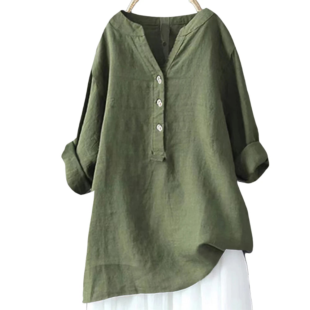 a-haut de  grande taille pour femme,  été,  3/4 manches,  vêtement coréen surdimensionné, chemise femme