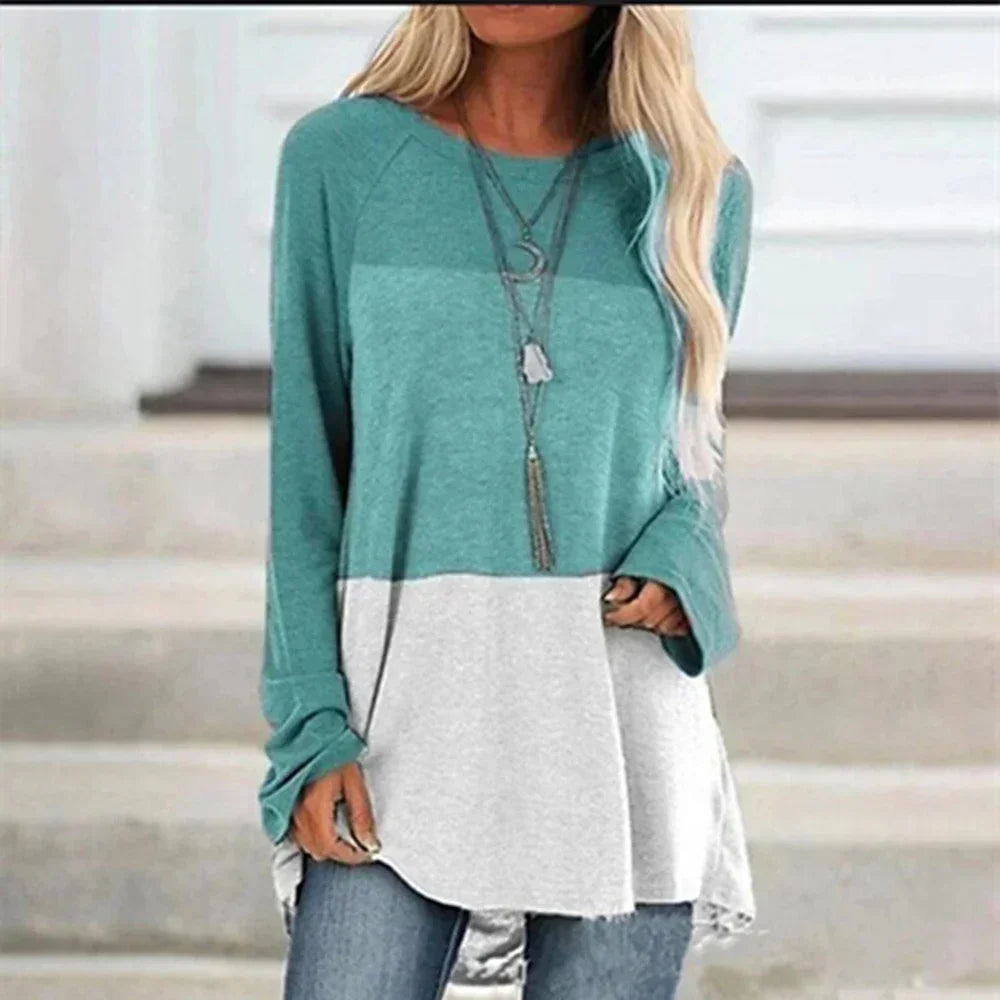 T-shirt à manches longues imprimé pissenlit pour femme,