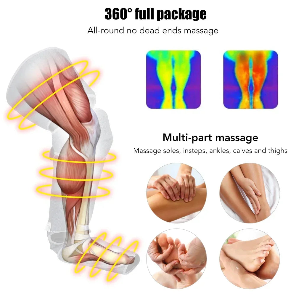 masseur électrique des pieds et mollets, pression d'air,  améliore la circulation sanguine