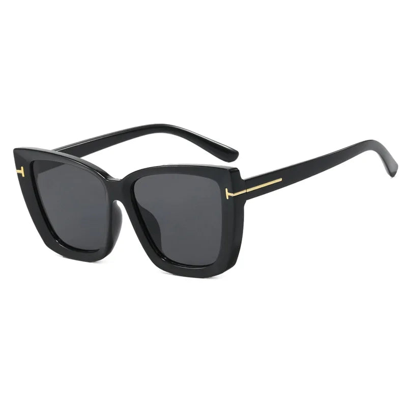 a-lunettes de soleil de Luxe pour femme, oeil De Chat, Carrées, rétro, moderne, UV400