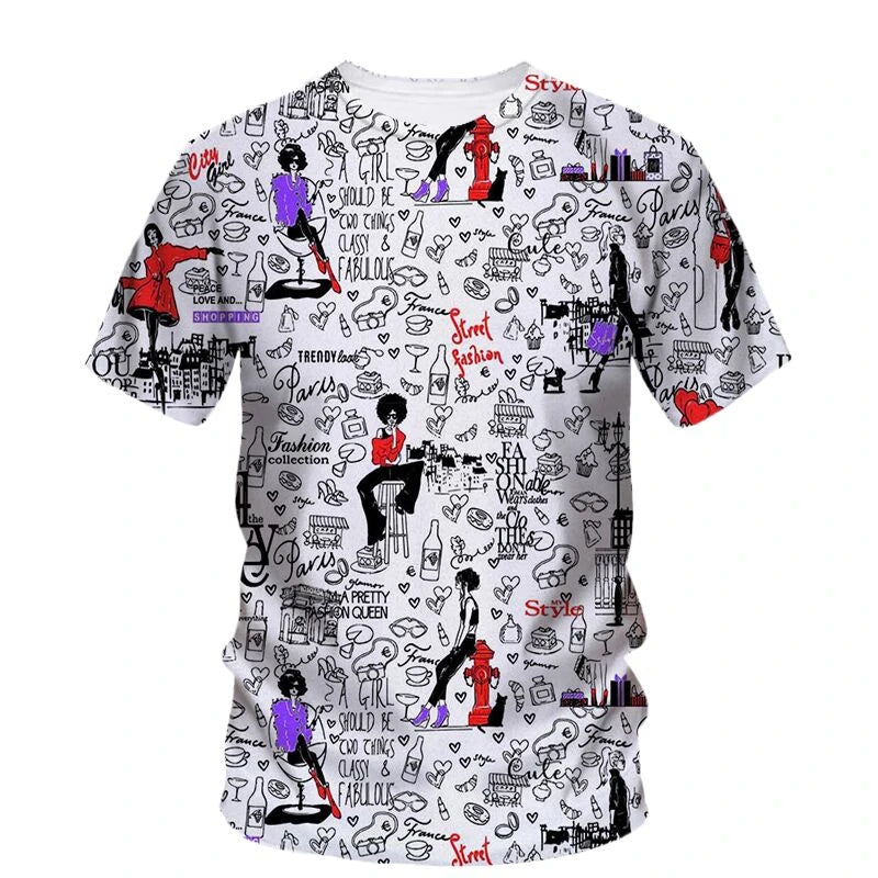 T-Shirt été homme et femme, mode, manches courtes, surdimensionné, Streetwear, impression 3D basée en angleterre
