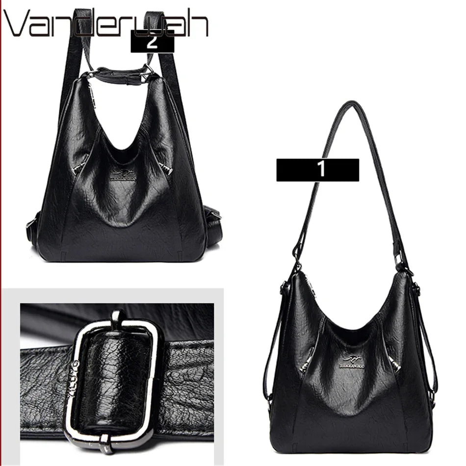a-sac à main de luxe en cuir de haute qualité pour femme, sac à bandoulière multifonction, sac à dos de voyage