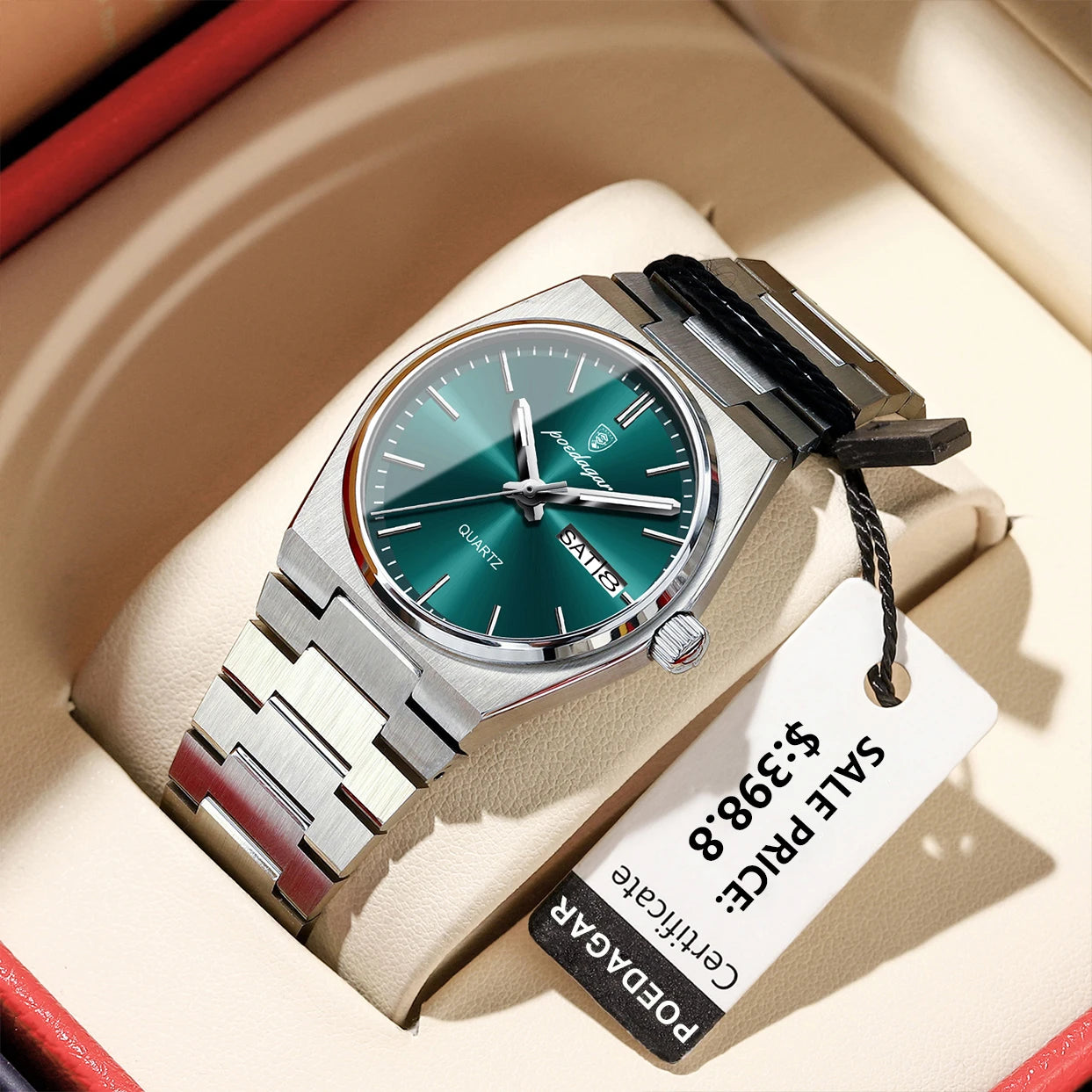 montre de luxe, à quartz,  pour femme