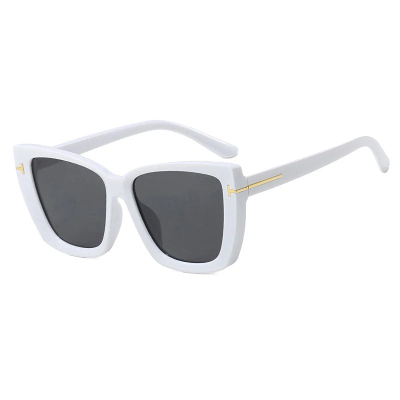 a-lunettes de soleil de Luxe pour femme, oeil De Chat, Carrées, rétro, moderne, UV400