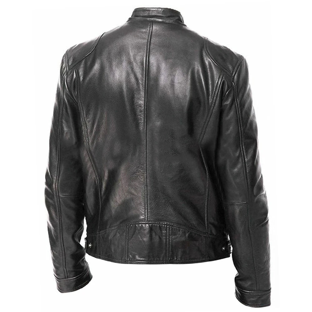 veste de moto en cuir PU pour homme et femme