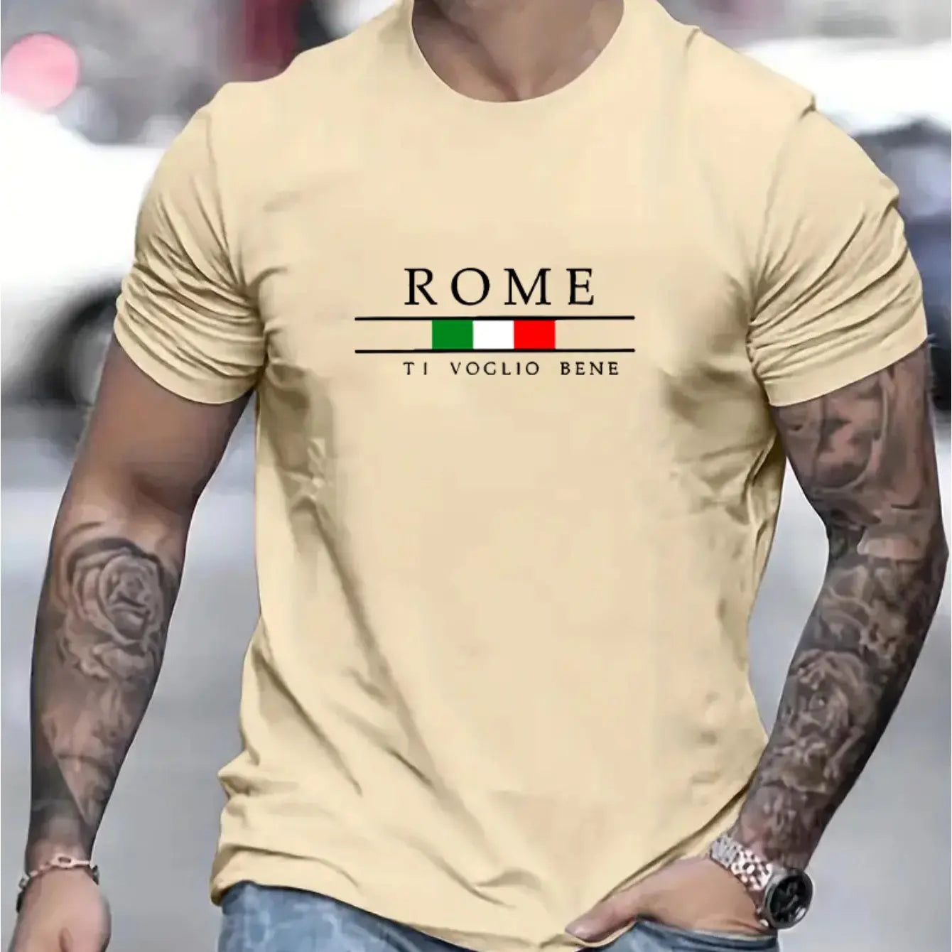 T-shirt, manches courtes, col rond, homme, décontracté, 100% coton,