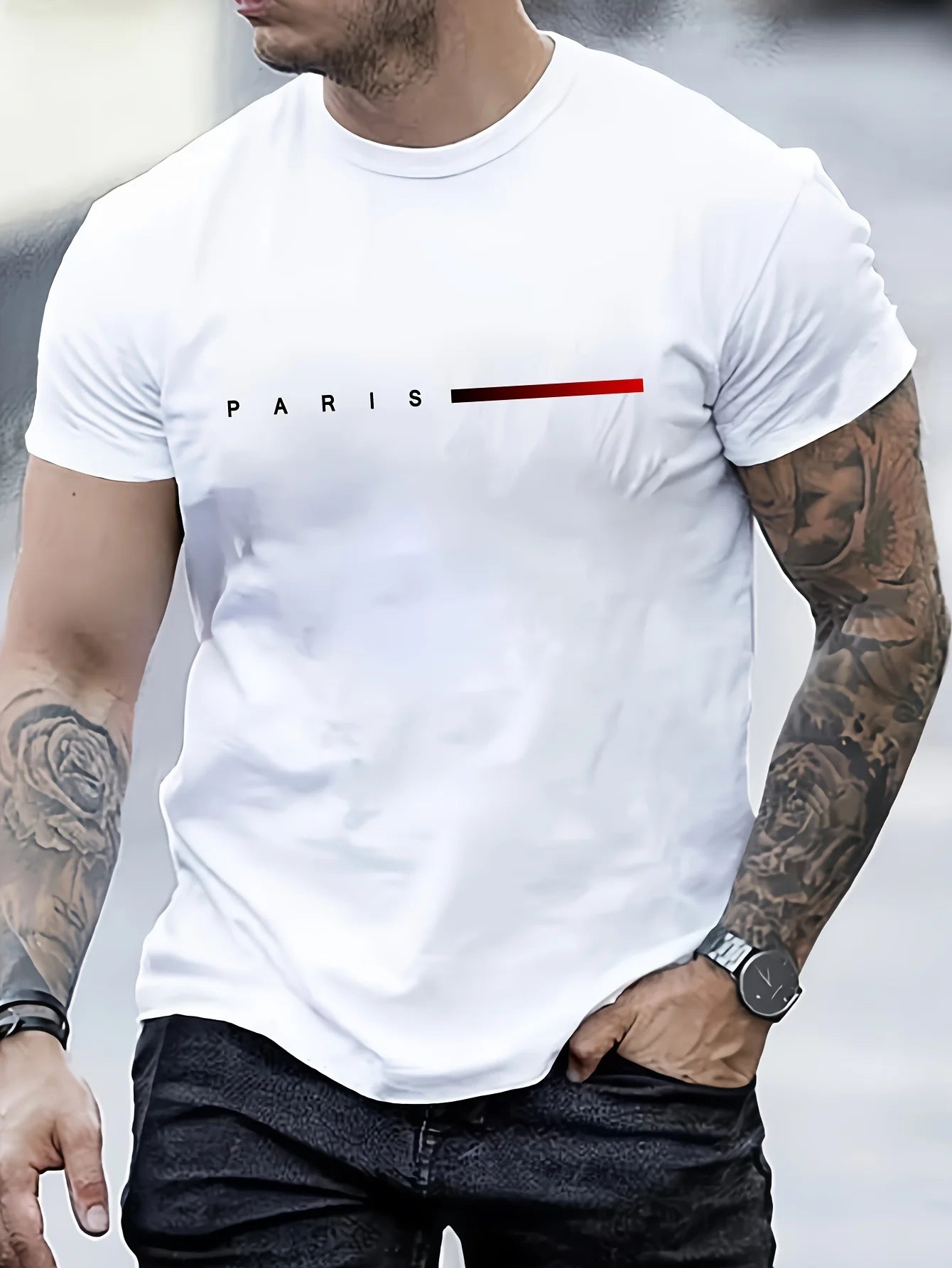 T-shirt ample à manches courtes et col rond pour homme, haut décontracté, 100% coton
