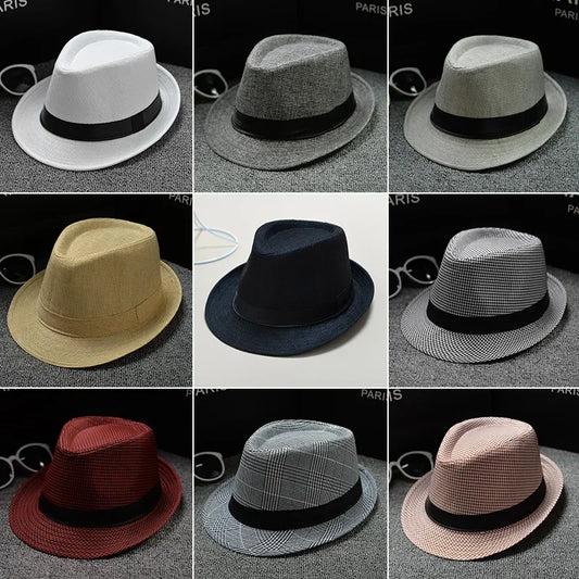 Chapeau Fedora d'été pour homme et femme, classique, jazz, plage