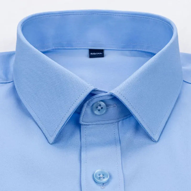 Chemise élastique, slim,  à manches longues pour homme, confortable, respirant, affaires, mode,