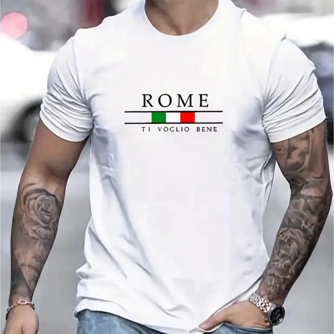 T-shirt, manches courtes, col rond, homme, décontracté, 100% coton,