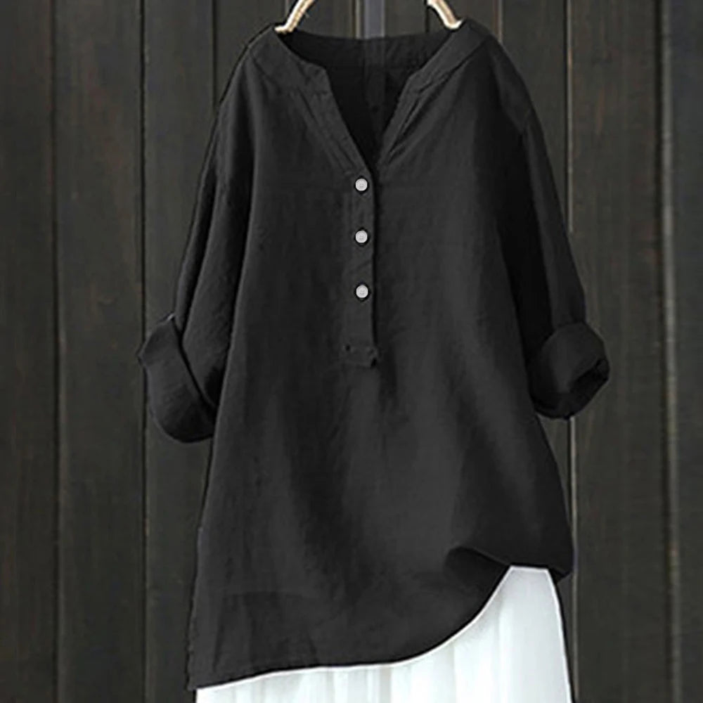 a-haut de  grande taille pour femme,  été,  3/4 manches,  vêtement coréen surdimensionné, chemise femme