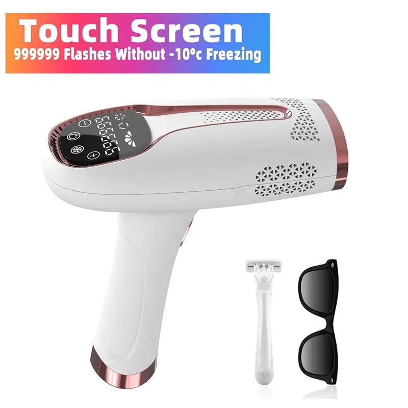 Épilateur laser indolore pour femme et homme, corps, bikini, IPL 999,999 flashs, pulsations en continu, épil