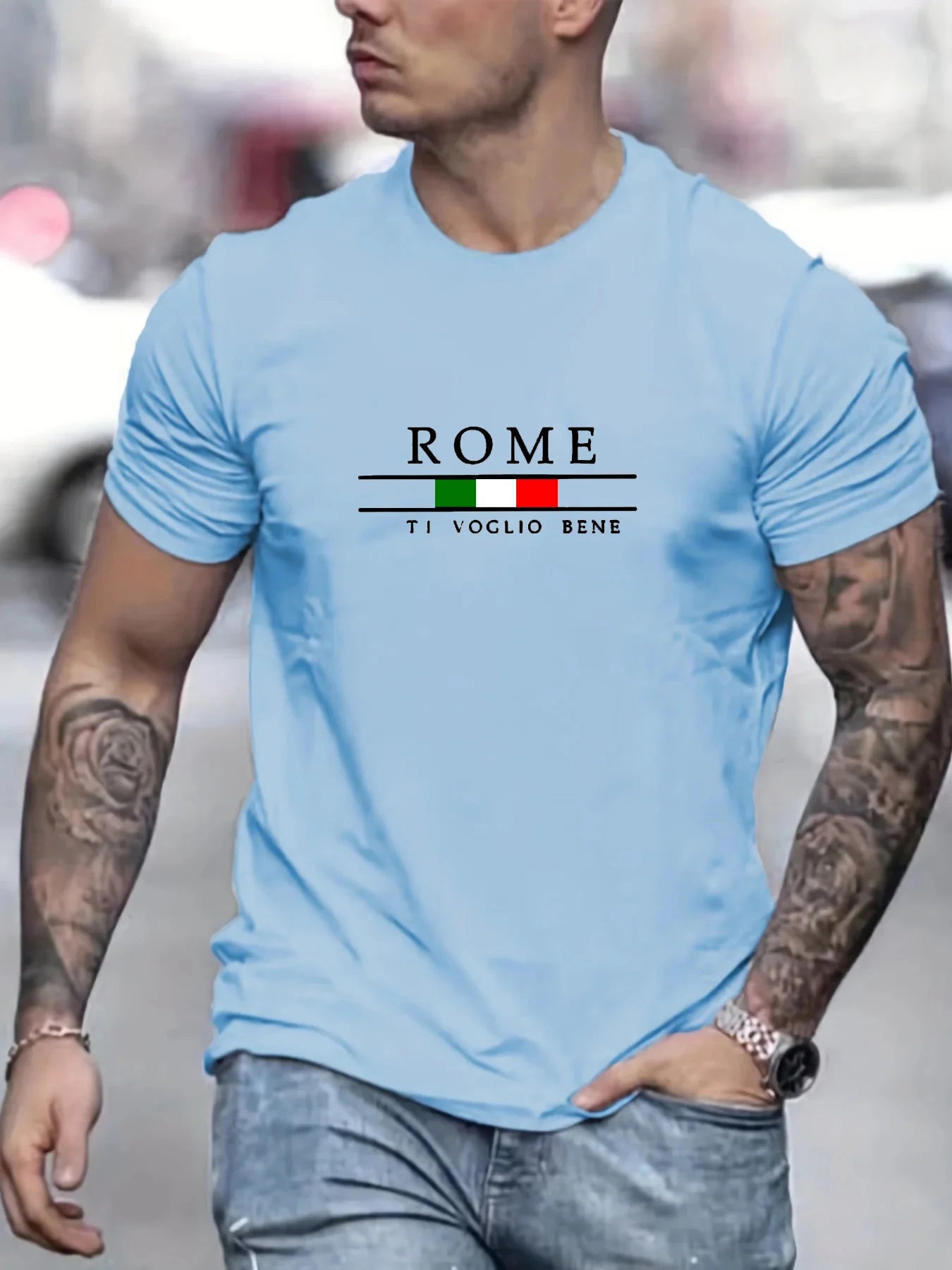 T-shirt, manches courtes, col rond, homme, décontracté, 100% coton,