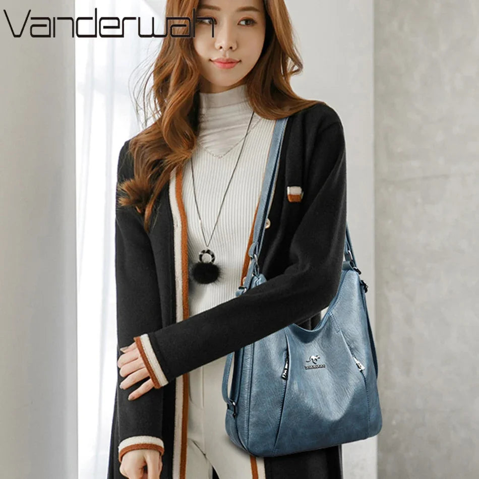 a-sac à main de luxe en cuir de haute qualité pour femme, sac à bandoulière multifonction, sac à dos de voyage