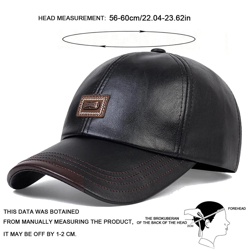 casquette de baseball en cuir Pu avec étiquette de lettre, unisexe, casquette décontractée, réglable, pour l'extérieur, casquette de protection solaire,