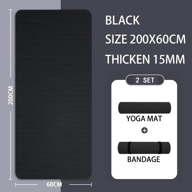 a-Tapis de Yoga, de gymnastique, 20MM, Protection de l'environnement, anti-dérapant, sport,  Fitness,