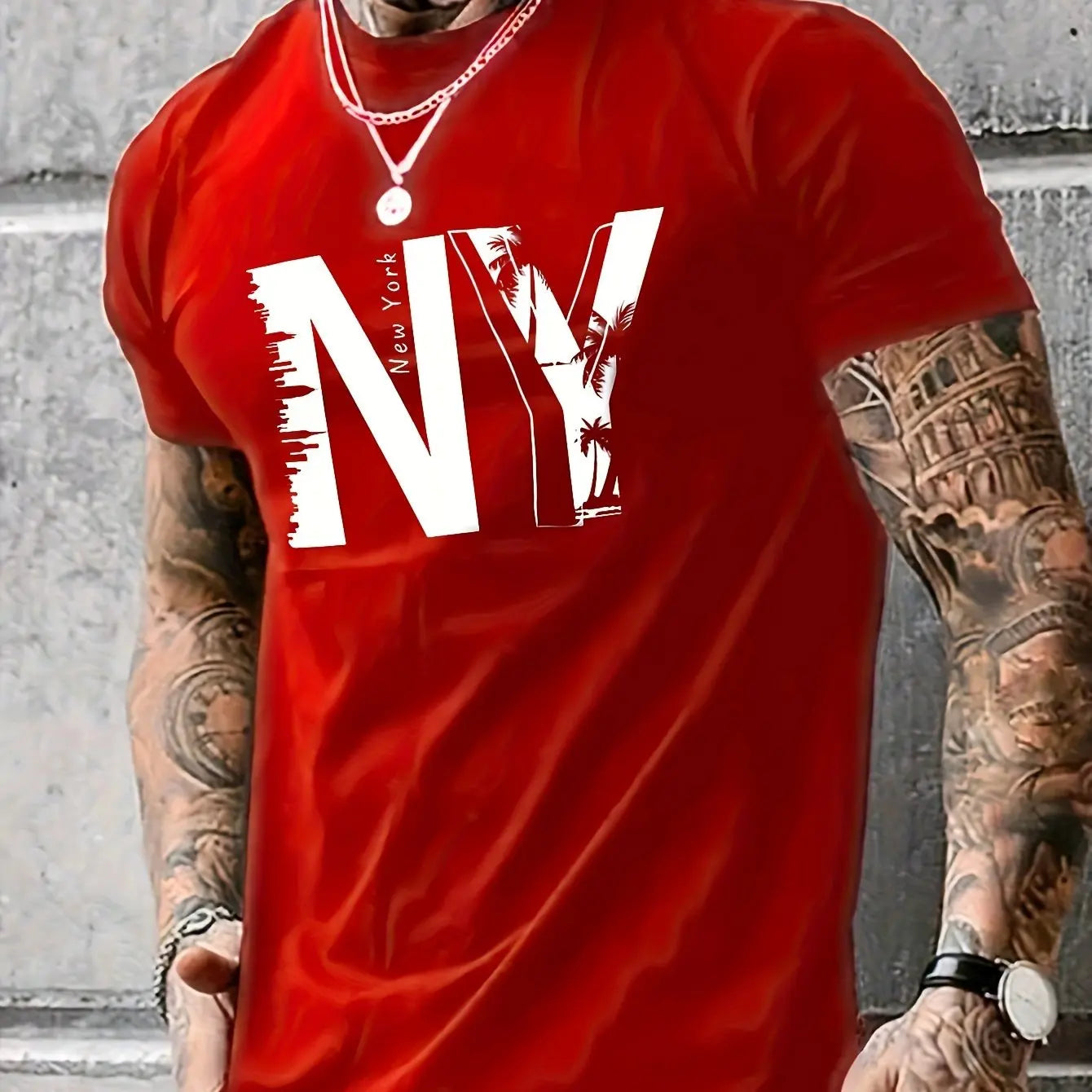 T-shirt à Manches Courtes et Col Rond pour Homme, Vêtement Décontracté, Ample, en Coton Pur,