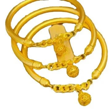 bracelet en or, rétro, bracelet femme, cloche, 24K pur or, solide bracelet;