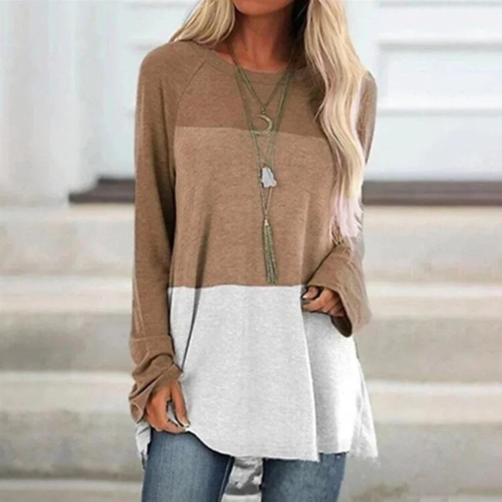 T-shirt à manches longues imprimé pissenlit pour femme,