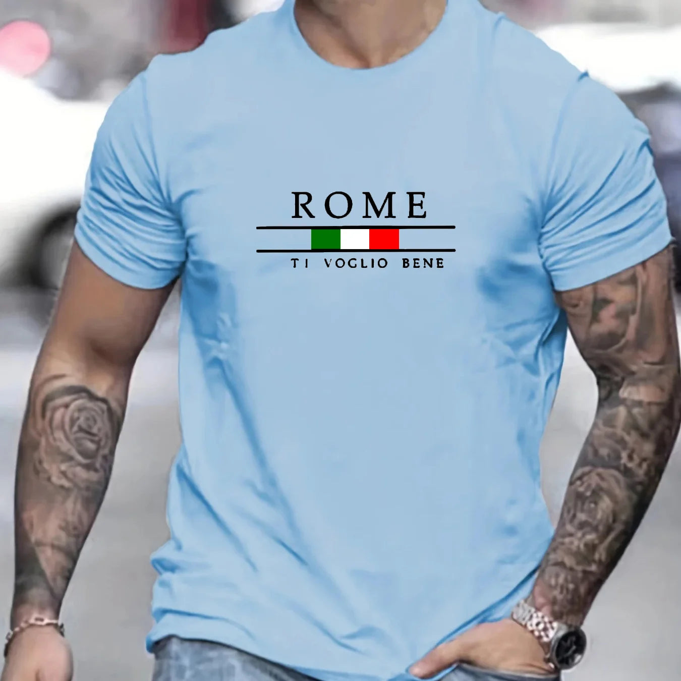 T-shirt, manches courtes, col rond, homme, décontracté, 100% coton,
