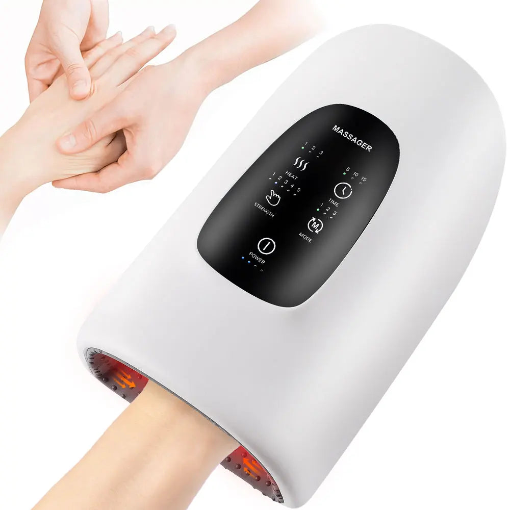 masseur électrique sans fil avec compression d'air, 3 niveaux de Chaleur, masseur des paumes et des doigts de la main