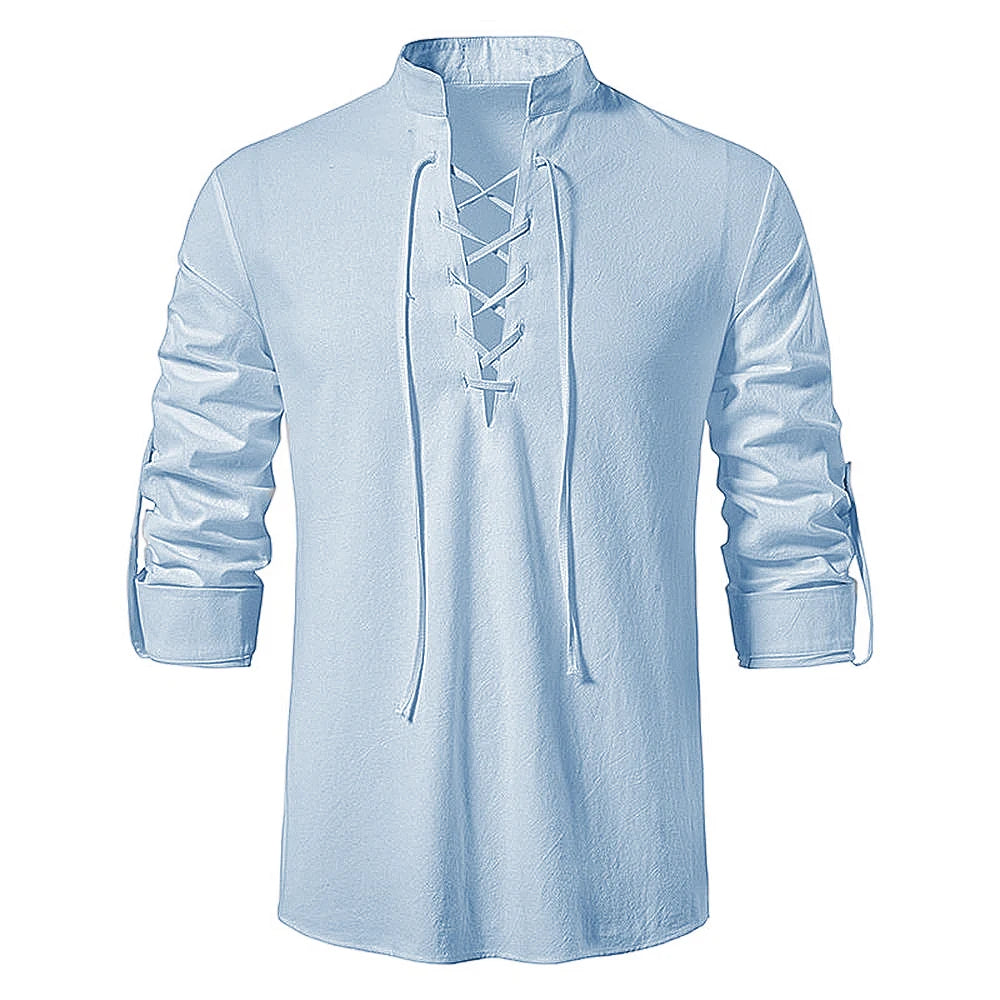 chemise en coton et lin pour homme
