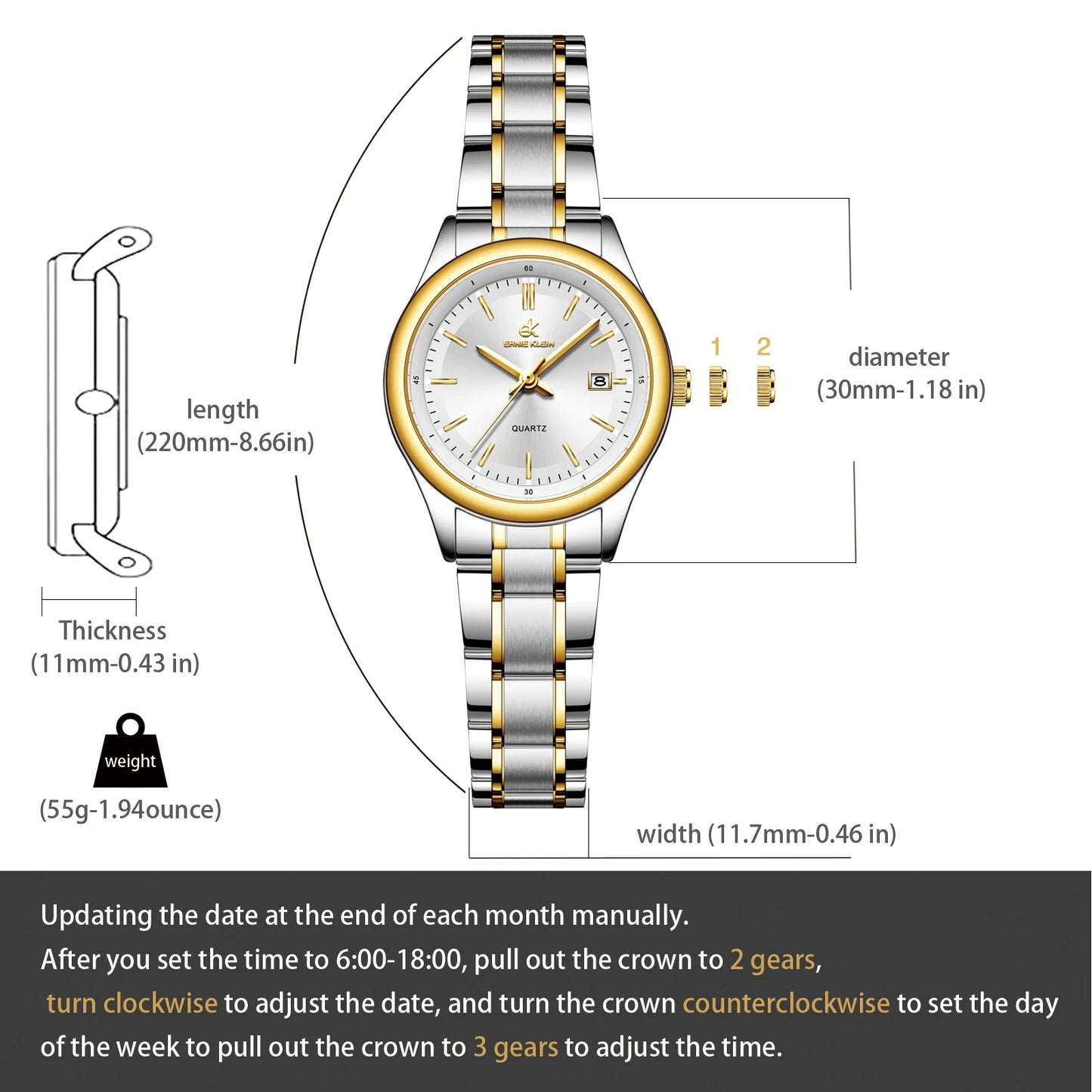 montre dorée de luxe pour femme