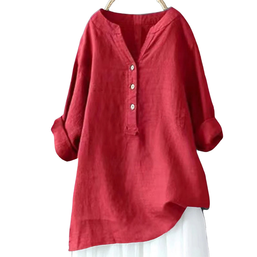 a-haut de  grande taille pour femme,  été,  3/4 manches,  vêtement coréen surdimensionné, chemise femme
