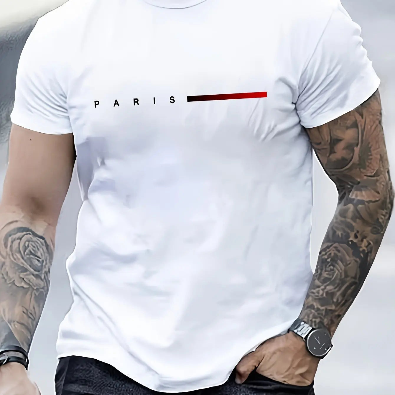 T-shirt ample à manches courtes et col rond pour homme, haut décontracté, 100% coton