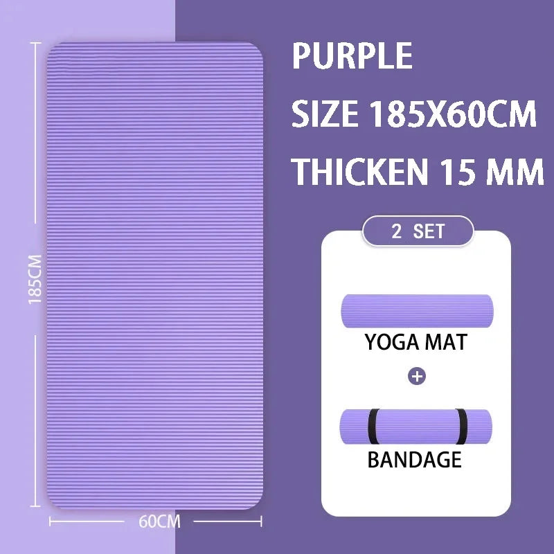 a-Tapis de Yoga, de gymnastique, 20MM, Protection de l'environnement, anti-dérapant, sport,  Fitness,
