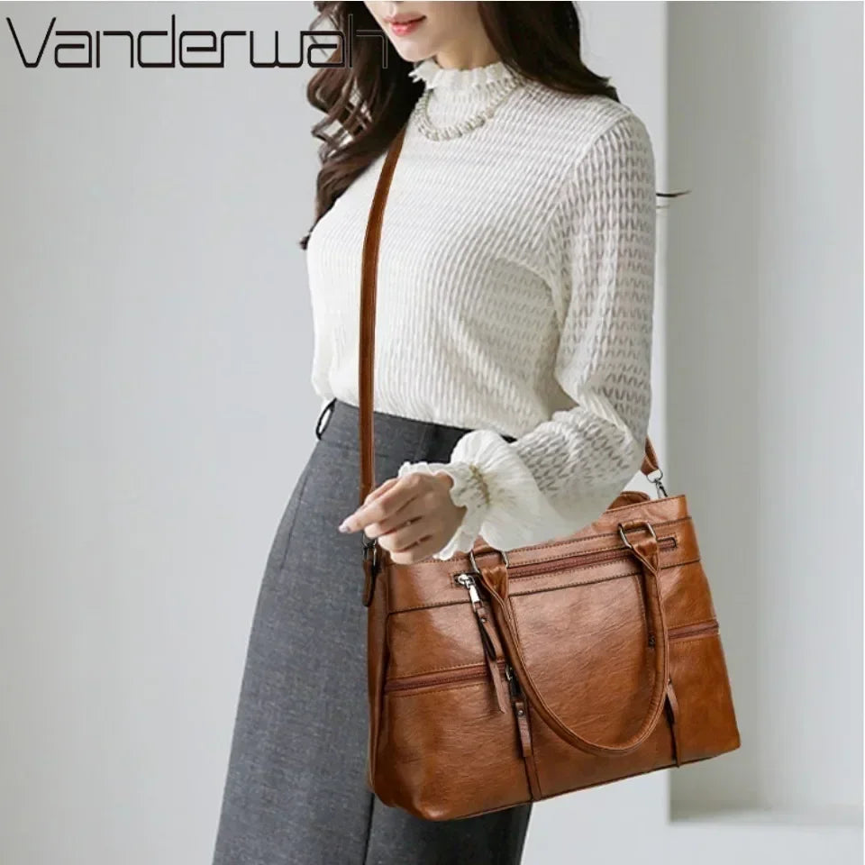 Sac à main élégant pour femme, sac à poignée supérieure en cuir de bonne qualité, sac à bandoulière
