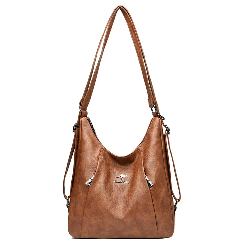 a-sac à main de luxe en cuir de haute qualité pour femme, sac à bandoulière multifonction, sac à dos de voyage