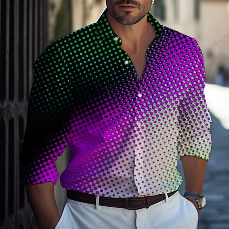 chemise pour homme d'affaires, chemises de bureau à manches longues, chemise hawaïenne homme, mode décontracté, boutonné, rayé,