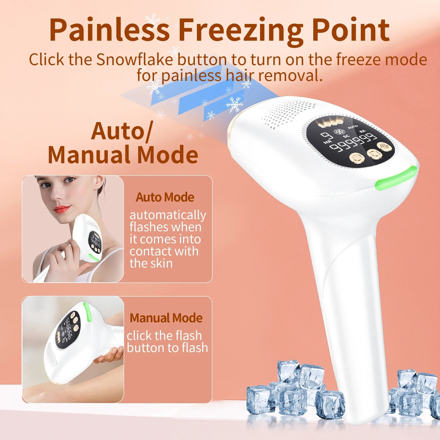 Épilateur laser 3 en 1 pour femme,