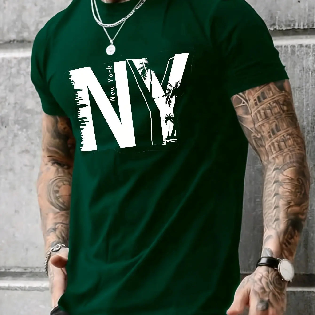 T-shirt à Manches Courtes et Col Rond pour Homme, Vêtement Décontracté, Ample, en Coton Pur,