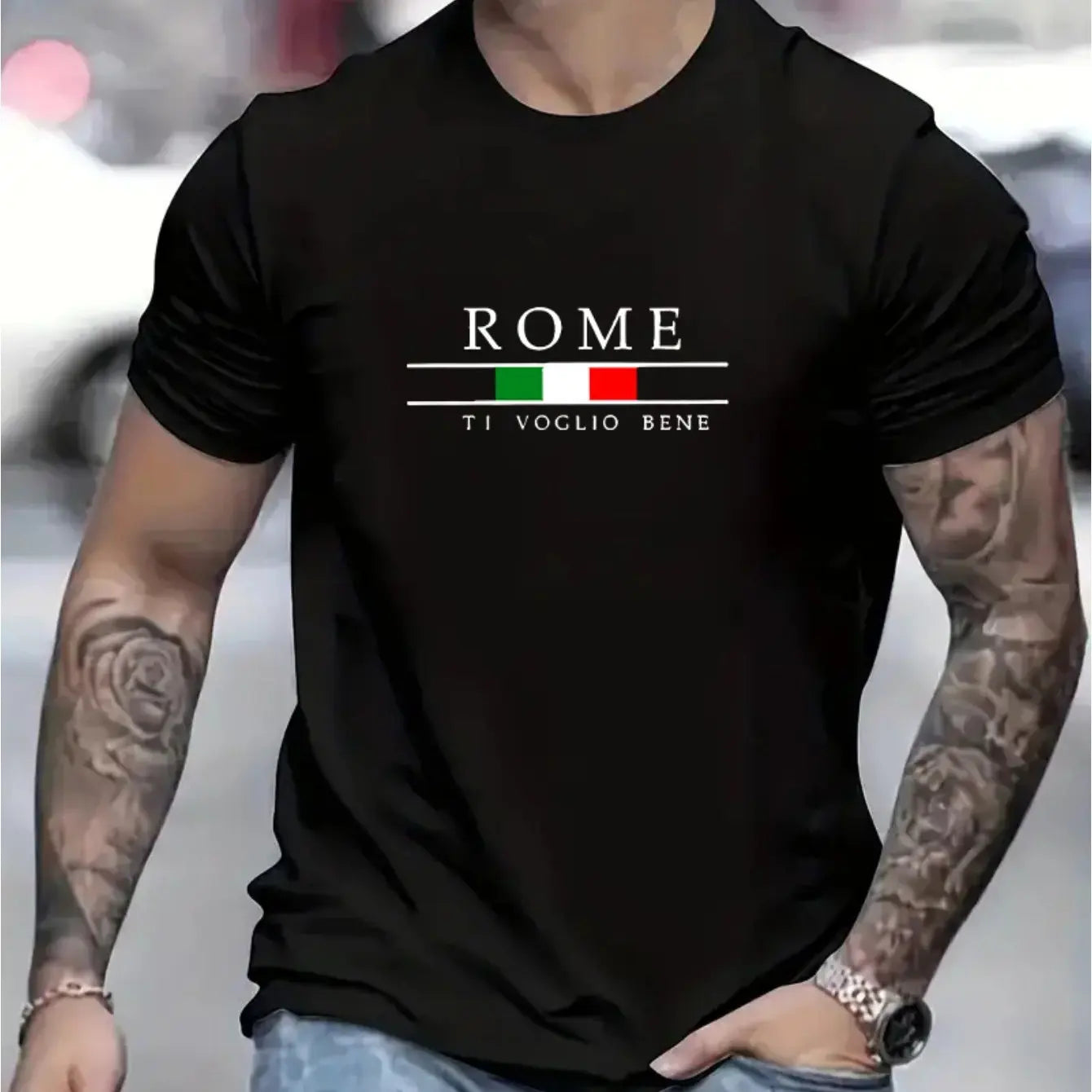 T-shirt, manches courtes, col rond, homme, décontracté, 100% coton,