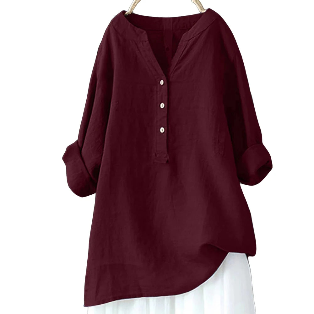 a-haut de  grande taille pour femme,  été,  3/4 manches,  vêtement coréen surdimensionné, chemise femme