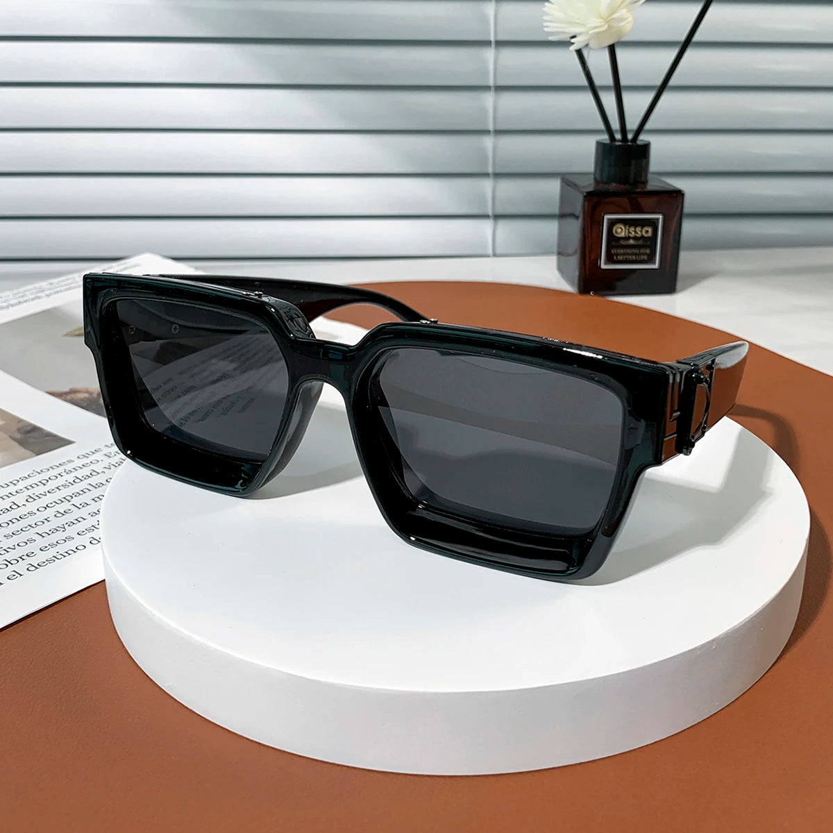 a-lunettes de soleil de luxe  pour homme et femme, marque, lunettes carrées pour  homme et femme