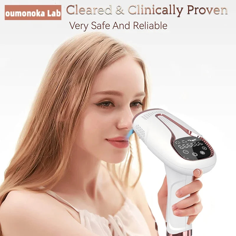 Épilateur laser indolore pour femme et homme, corps, bikini, IPL 999,999 flashs, pulsations en continu, épil