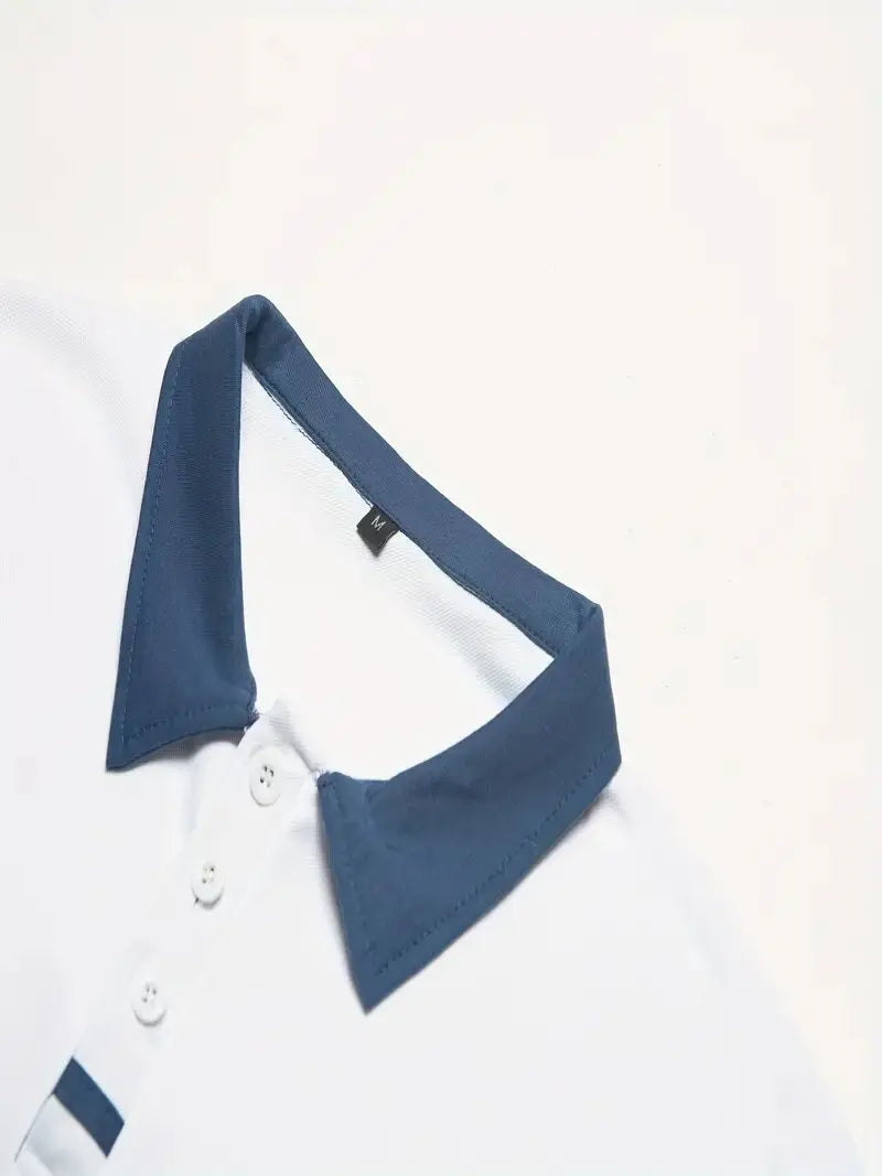 Polo classique à boutons pour hommes, décontracté, sport, respirant