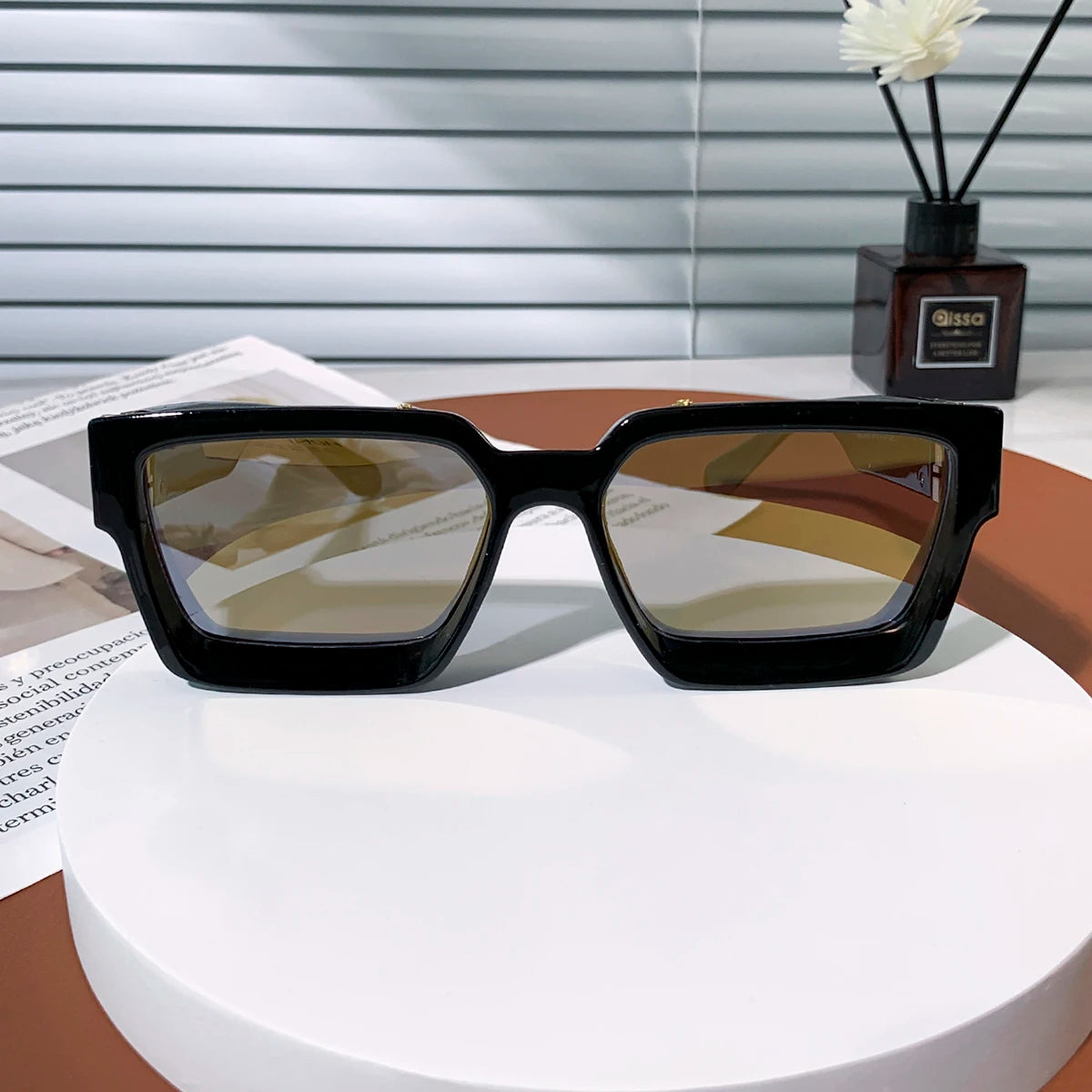 a-lunettes de soleil de luxe  pour homme et femme, marque, lunettes carrées pour  homme et femme
