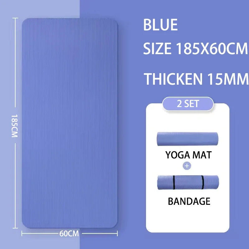 a-Tapis de Yoga, de gymnastique, 20MM, Protection de l'environnement, anti-dérapant, sport,  Fitness,