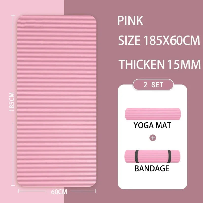 a-Tapis de Yoga, de gymnastique, 20MM, Protection de l'environnement, anti-dérapant, sport,  Fitness,